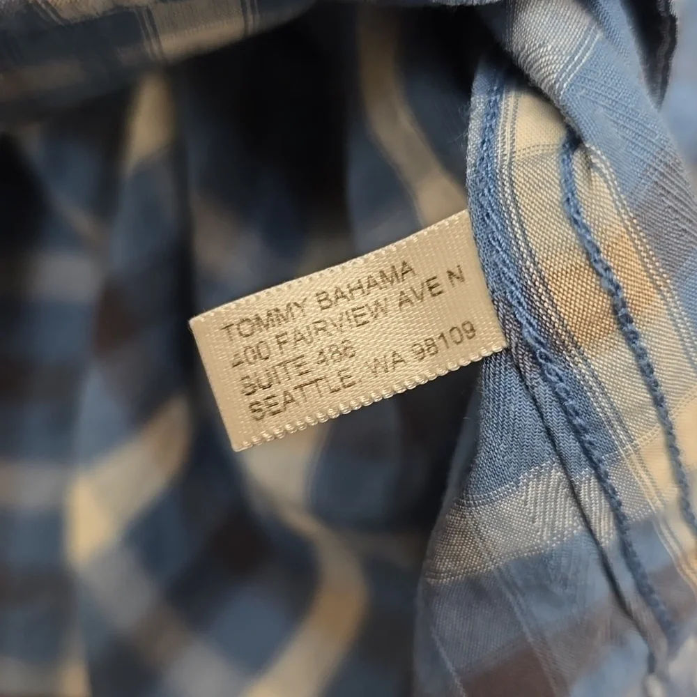 TOMMY BAHAMA Blue Casual Button Down‎ Shirt Mens L